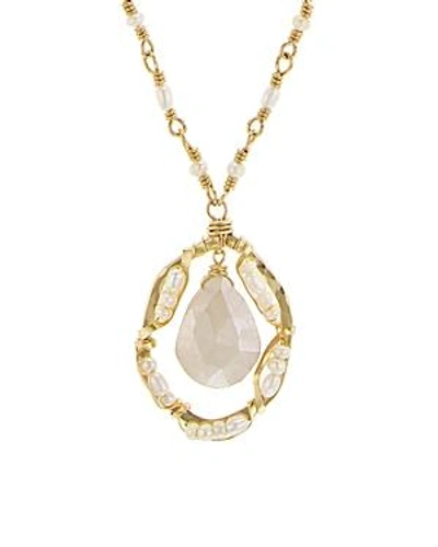 Shop Dana Kellin Floating Stone Necklace, 16.5 In White/gold