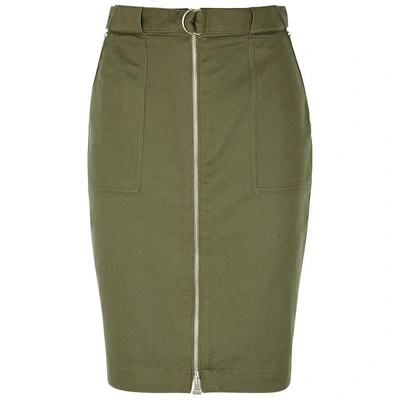 Shop Rag & Bone Lora Olive Twill Skirt In Khaki