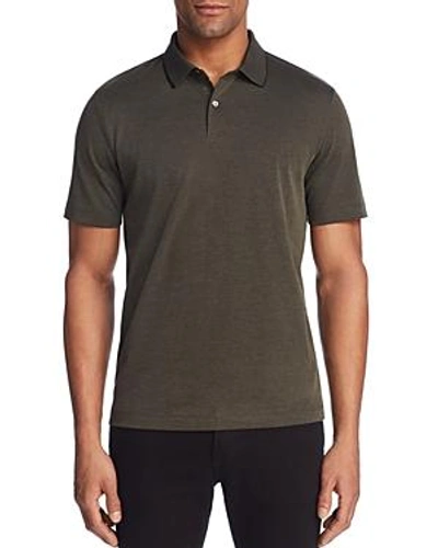 Shop Theory Standard Tipped Regular Fit Polo Shirt - 100% Exclusive In Khaki Green/black