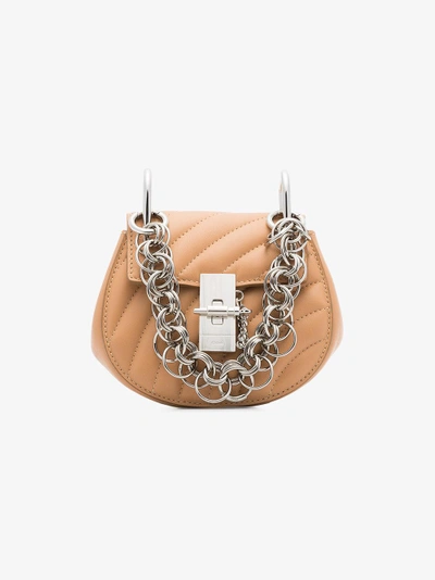 Shop Chloé Drew Bijou Mini Leather Bag In Pink
