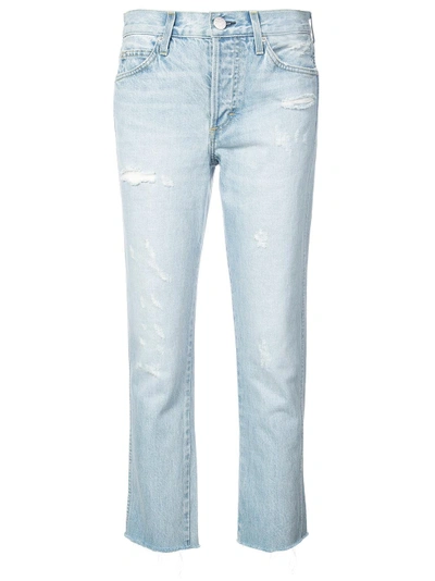 Shop Amo Cropped Tomboy Jeans - Blue