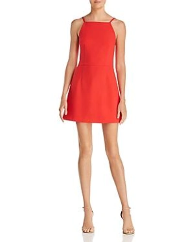 Shop French Connection A-line Mini Dress In Shanghai Red