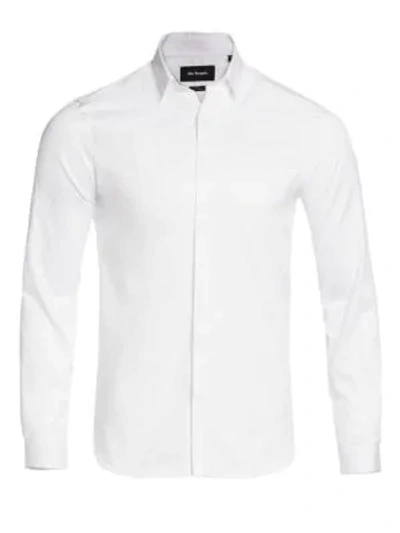 Shop The Kooples Casual Cotton Button-down Shirt In White