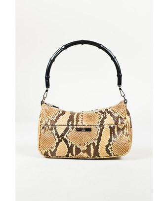 gucci python bamboo bag