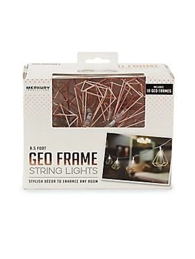 Shop Merkury Innovations 8.5 Ft. Geo Frame String Lights In Rose Gold
