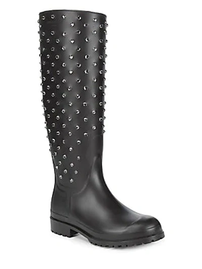 Shop Saint Laurent Embellished Boots In Black