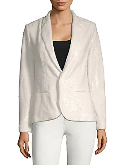 Shop Zadig & Voltaire Virginie Sequin Blazer In White