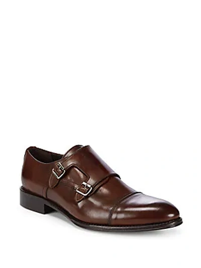 Shop To Boot New York Horatio Burnished Leather Dress Shoes In Marrone