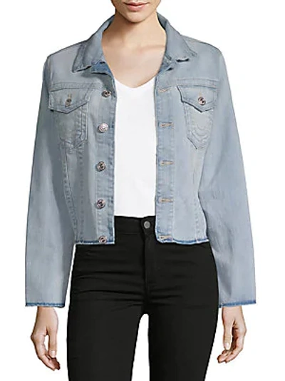 Shop True Religion Denim Trucker Jacket In Pale