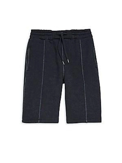 Shop 7 For All Mankind Boy's Deep Well Cotton Pull-on Shorts In Dark Blue