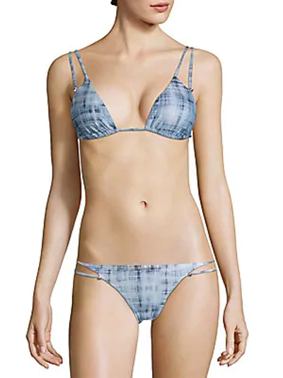 Shop Vix Swim Rustic Piercing Bikini Top In Blue