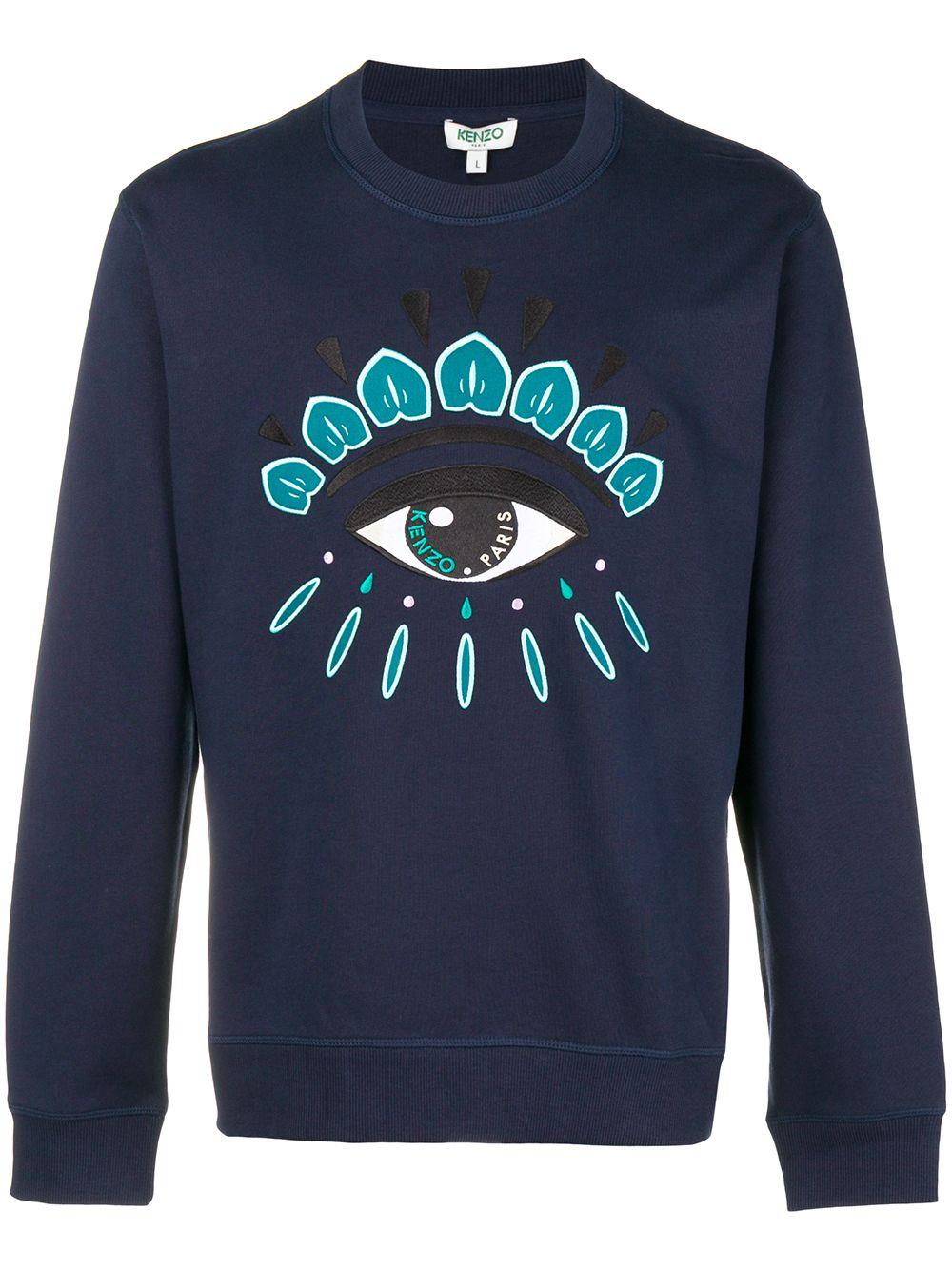 kenzo blue eye sweatshirt