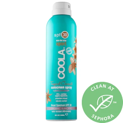 Shop Coola Sport Continuous Spray Spf 30 - Tropical Coconut 8 oz/ 236 ml