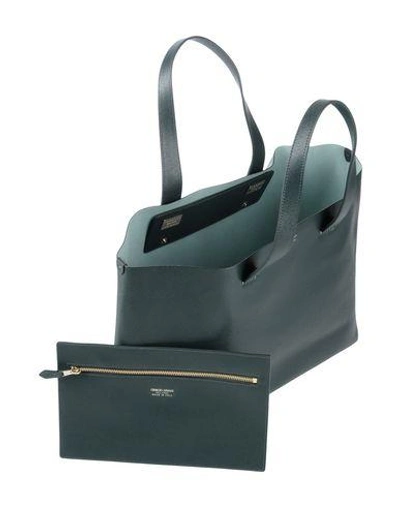 Shop Giorgio Armani Handbag In Dark Green