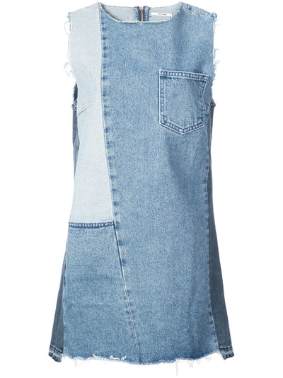 Shop Grlfrnd Patchwork Denim Mini Dress - Unavailable