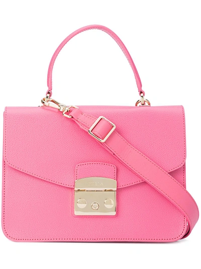 Shop Furla Metropolis Satchel Bag In Pink