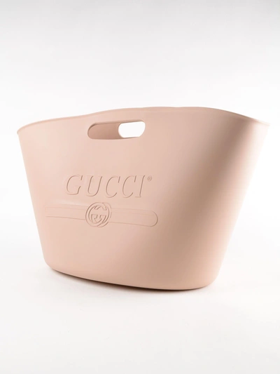 Shop Gucci Rubber Tote In Pink H308