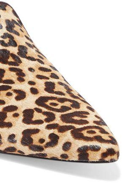 Shop Sam Edelman Woman Augustine Leopard-print Calf Hair Slippers Animal Print