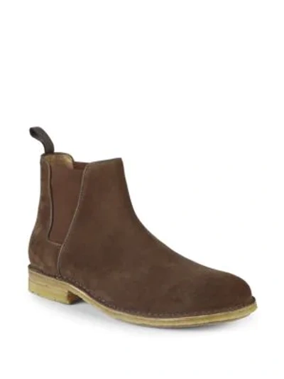 Shop Aquatalia Oscar Waterproof  Suede  Chelsea Boots In Brown