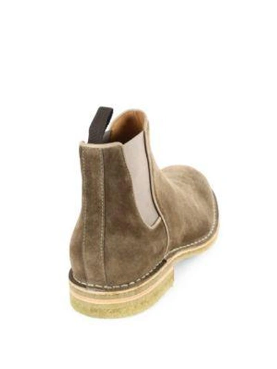 Shop Aquatalia Oscar Waterproof  Suede  Chelsea Boots In Brown