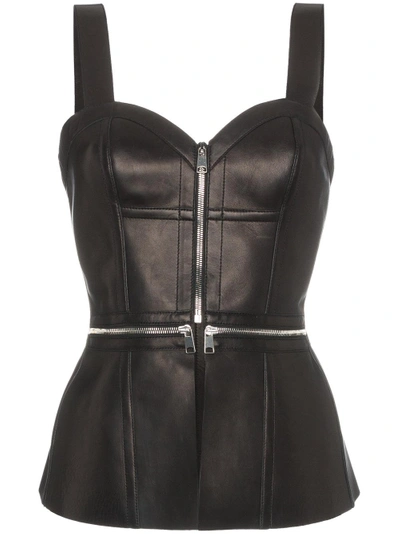 ALEXANDER MCQUEEN LEATHER CORSET TOP 507767Q5KUK12485541