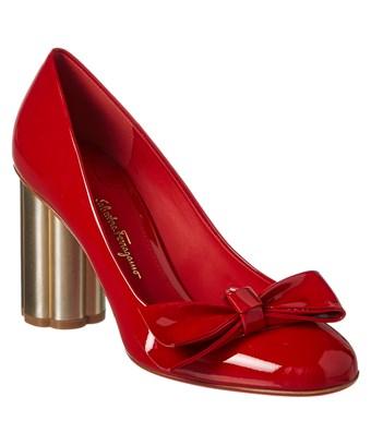 ferragamo flower heel pump