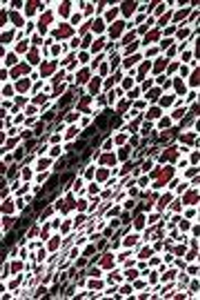 Shop A.l.c Woman Layered Leopard-print Silk Crepe De Chine Midi Dress Animal Print
