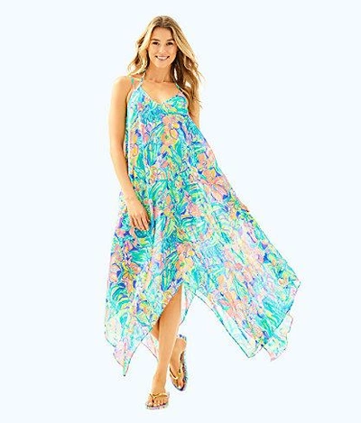 Shop Lilly Pulitzer Perry Cover Up In Bennet Blue Surf Gypsea Swim