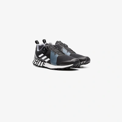 Shop Adidas X White Mountaineering Adidas By White Mountaineering Black Terrex Two Boa Lace-up Sneakers