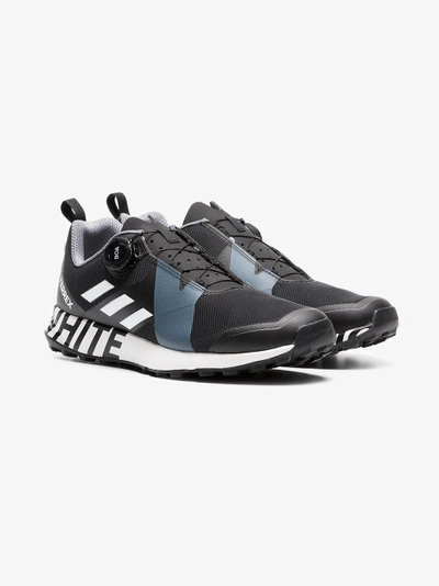 Shop Adidas X White Mountaineering Adidas By White Mountaineering Black Terrex Two Boa Lace-up Sneakers