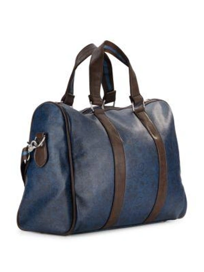 Shop Robert Graham Paisley-print Faux Leather Duffle Bag In Brown