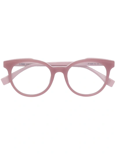 Shop Fendi Eyewear Cat-eye Shaped Glasses - Pink
