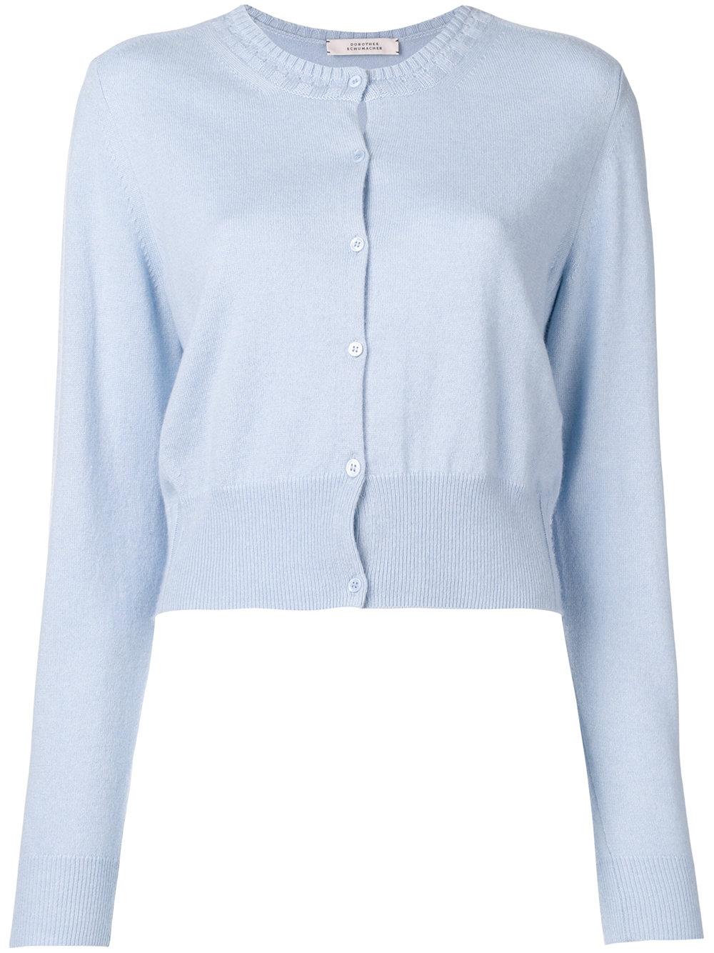 light blue cropped cardigan