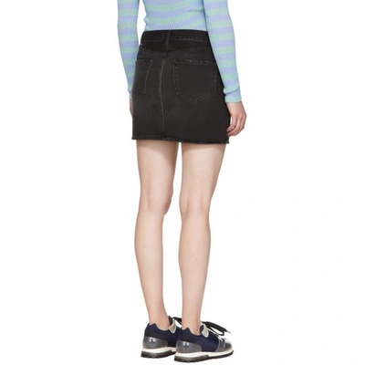 Shop Frame Black Le Mini Denim Skirt In Conwell