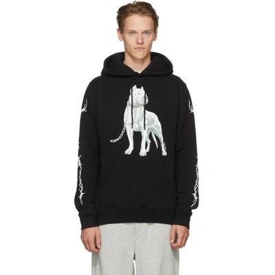 Shop Marcelo Burlon County Of Milan Black Dogo Hoodie In Blkmulti