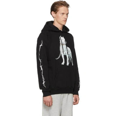 Shop Marcelo Burlon County Of Milan Black Dogo Hoodie In Blkmulti