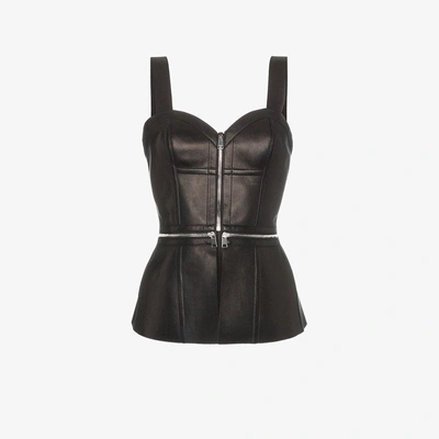 ALEXANDER MCQUEEN ALEXANDER MCQUEEN LEATHER CORSET TOP 507767Q5KUK12485541