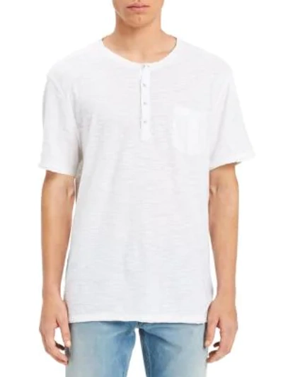 Shop Calvin Klein Jeans Est.1978 Short-sleeve Slub Cotton Henley In White