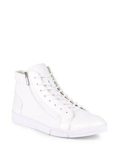 Shop Calvin Klein Berke Lace-up High-top Sneakers In Black