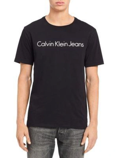 Shop Calvin Klein Jeans Est.1978 Logo Cotton Tee In Light Grey