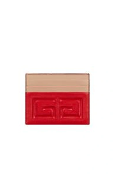 Shop Givenchy Emblem Card Case In Red