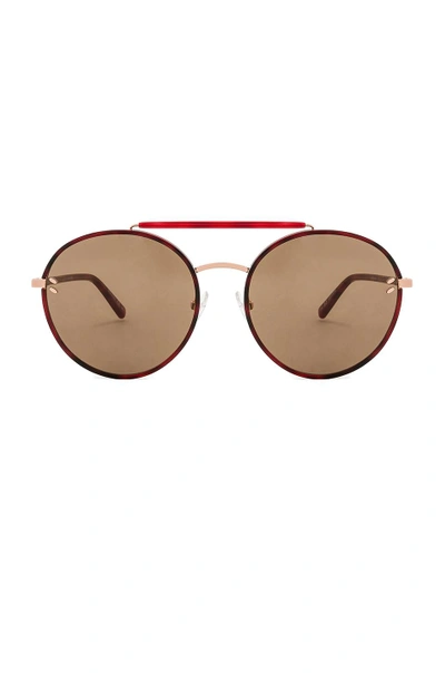 Shop Stella Mccartney Round Metal In Red.