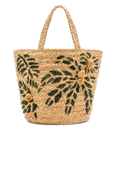 Shop Hat Attack Painted Palm Tote In Beige