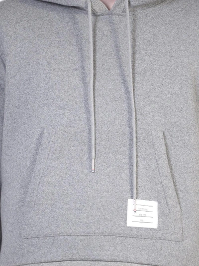 Shop Thom Browne Relaxed Fit Engineered 4-bar Stripe Cashmere Shell Hoodie Pullover