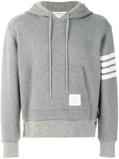 Shop Thom Browne Relaxed Fit Engineered 4-bar Stripe Cashmere Shell Hoodie Pullover