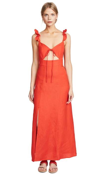 Shop Capulet Nia Maxi Dress In Persimmon