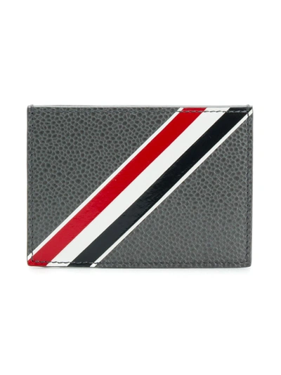 Shop Thom Browne Diagonal Intarsia Striped Cardholder