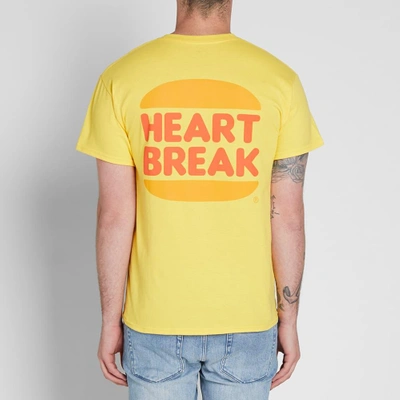 Shop Bedwin & The Heartbreakers Burger Heartbreak Tee In Yellow