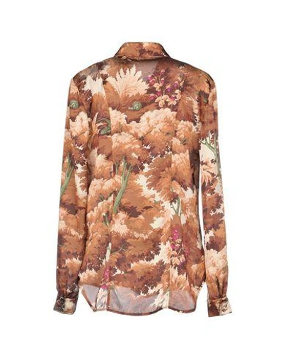 Shop Marco De Vincenzo Floral Shirts & Blouses In Brown