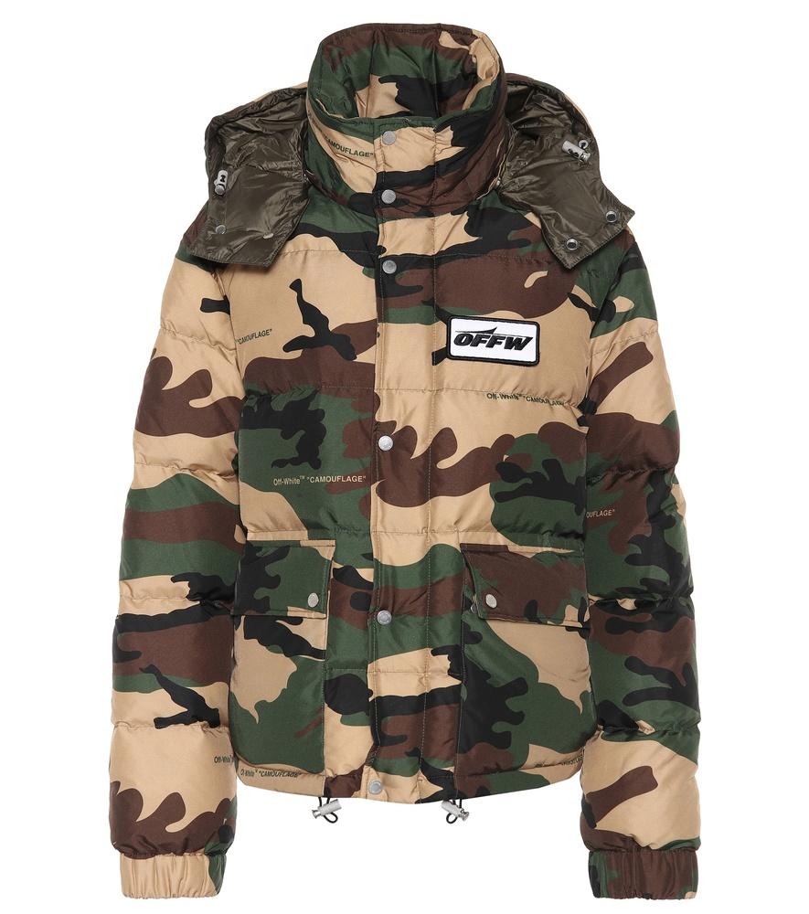 camouflage off white jacket